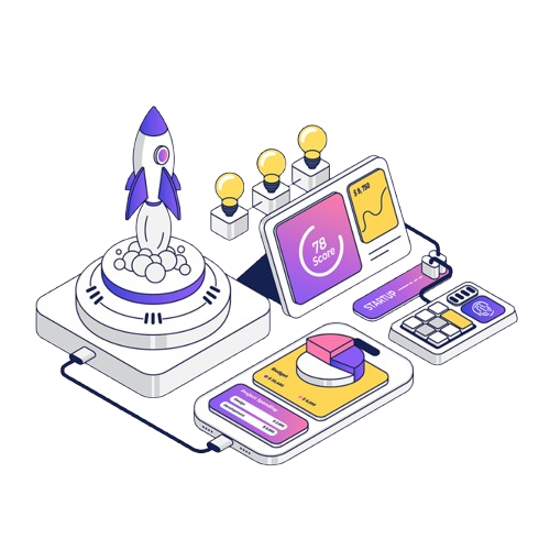 EIS Foundation innovation illustration showing student entrepreneurs building deep-tech products
